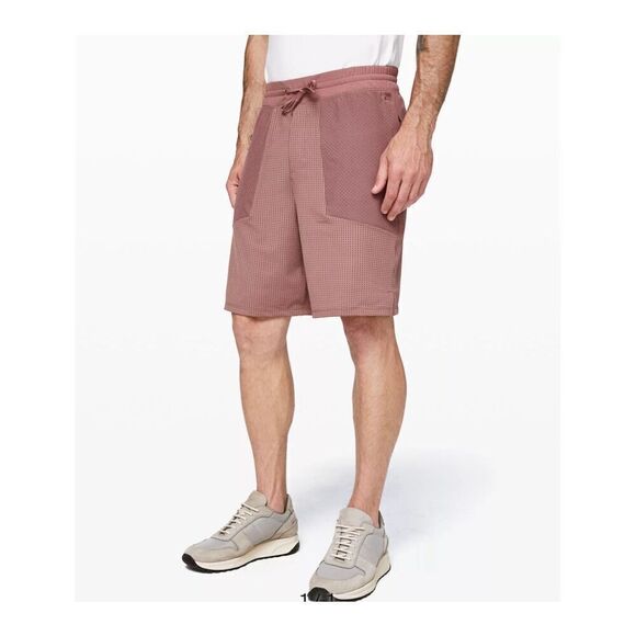 Lululemon Mens Step Back Jump Lined Athletic Shorts Red Dust Size Small - Picture 1 of 8